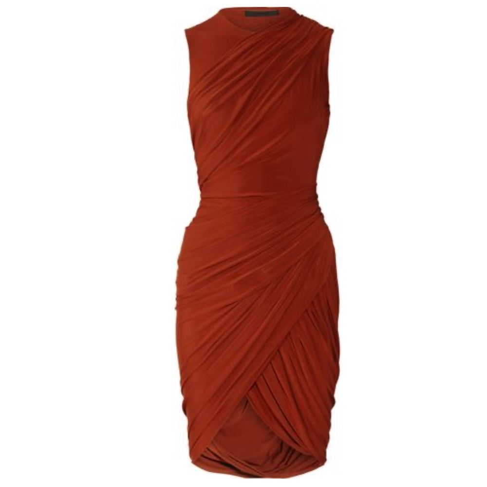 Alexander Wang red draped dress